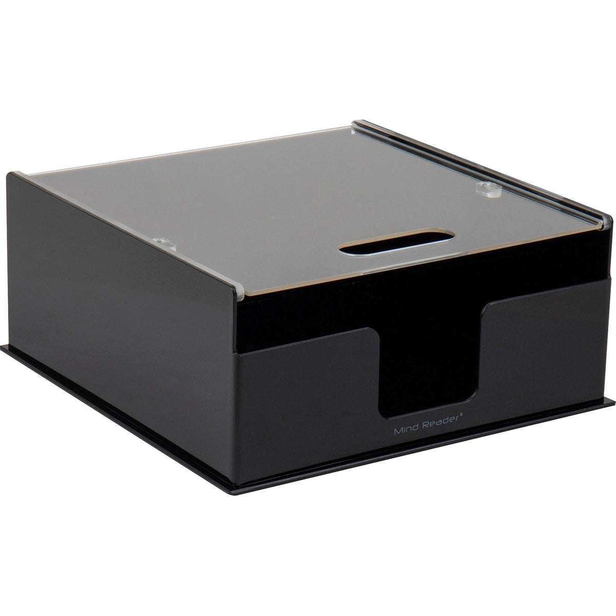 Mind Reader Foundation Covered Plate Dispenser - 12.7" Height x 27.9" Width x 27.9" Depth - Black - Plastic - 1 Each