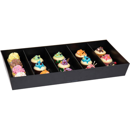 Mind Reader 5-Compartment Snack Organizer - 5 Compartment(s) - Lightweight - Black - 1 Each