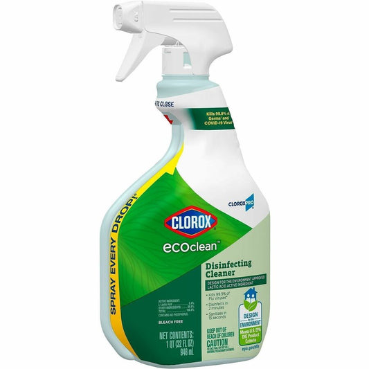 CloroxPro™ EcoClean Disinfecting Cleaner Spray - Ready-To-Use - 32 fl oz (1 quart) - Fresh Scent - 9 / Carton