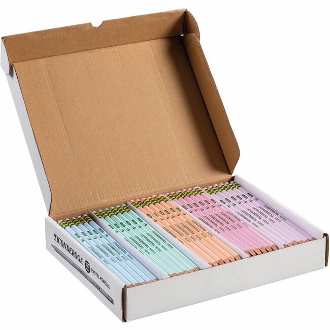 Ticonderoga Wood Pencils - Graphite Lead - Assorted Wood Barrel - 150 / Box