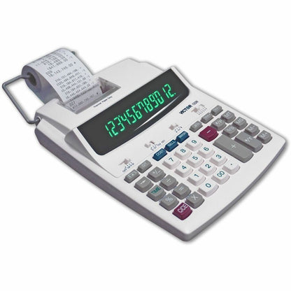 Victor 12-Digit Thermal Printing Calculator - Thermal - 12 Digits - LED - White - 1 Each