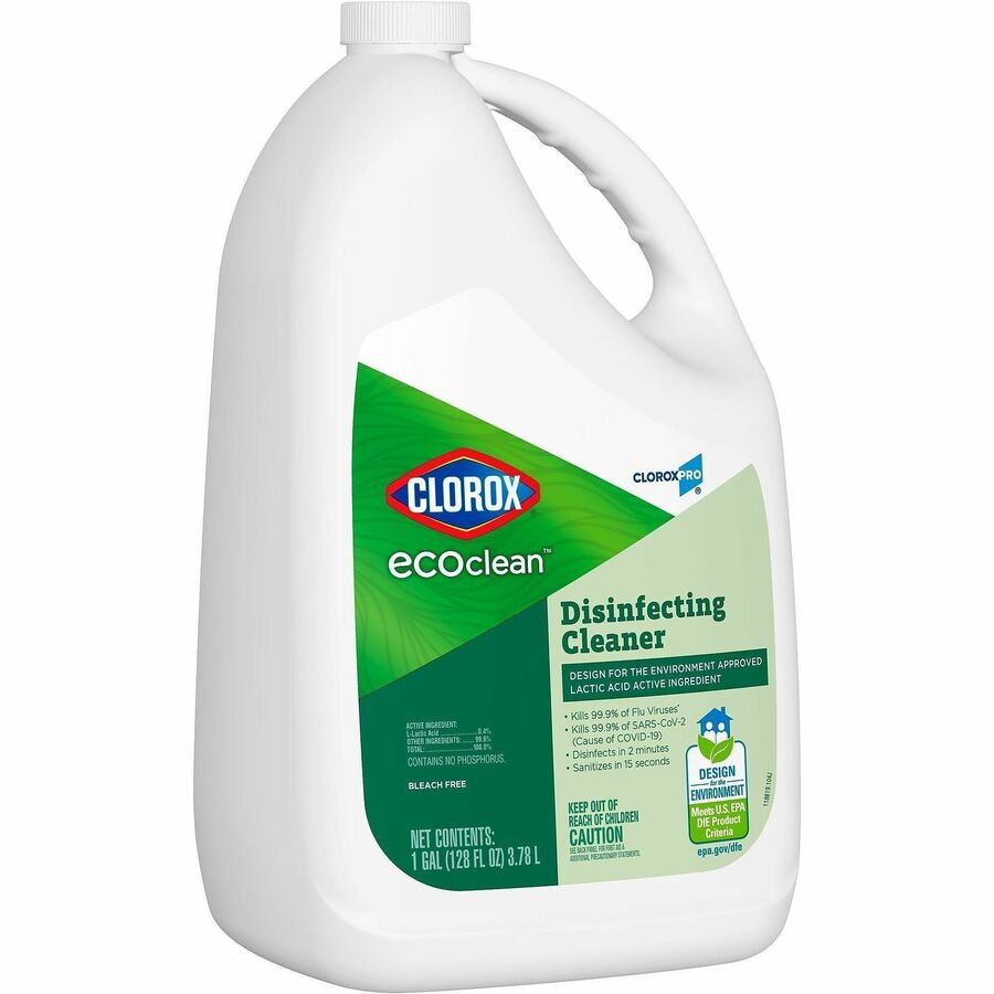 CloroxPro™ EcoClean Disinfecting Cleaner Refill - Ready-To-Use - 128 fl oz (4 quart) - 4 / Carton