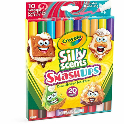 Crayola Silly Scents Dual-Ended Markers - Washable - Multi Ink - 10 / Pack