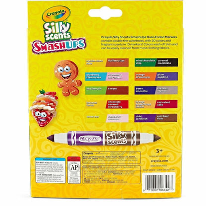 Crayola Silly Scents Dual-Ended Markers - Washable - Multi Ink - 10 / Pack