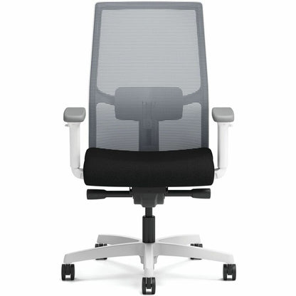 HON Ignition Mid-back Task Chair - Black Seat Color - Fabric Seat Material - Fog Back Color - Designer White Frame Color
