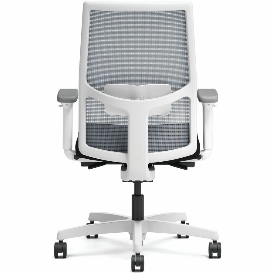 HON Ignition Mid-back Task Chair - Black Seat Color - Fabric Seat Material - Fog Back Color - Designer White Frame Color