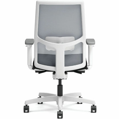 HON Ignition Mid-back Task Chair - Black Seat Color - Fabric Seat Material - Fog Back Color - Designer White Frame Color