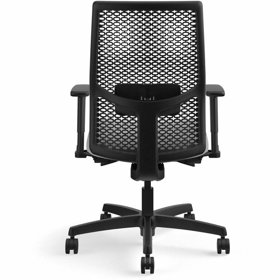 HON Ignition ReActiv Back Task Chair - Fabric Seat - Frost Seat Color - Fabric Seat Material - Black Back Color - Mesh B