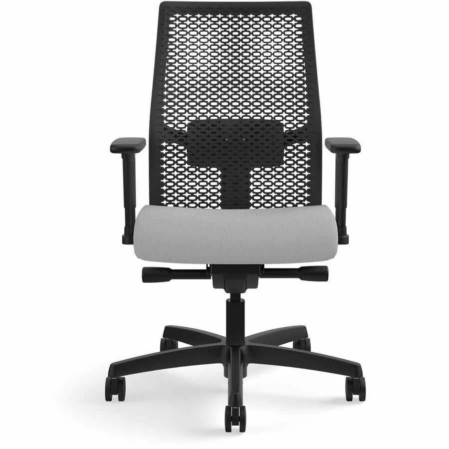 HON Ignition ReActiv Back Task Chair - Fabric Seat - Frost Seat Color - Fabric Seat Material - Black Back Color - Mesh B