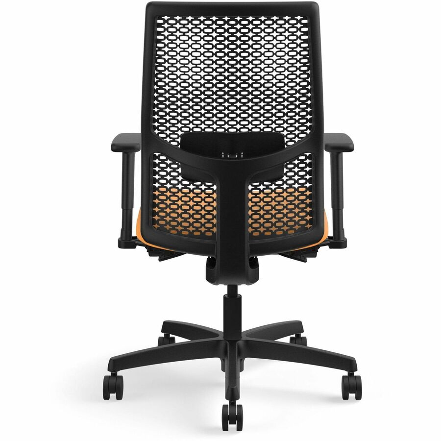 HON Ignition ReActiv Back Task Chair - Fabric Seat - Apricot Seat Color - Fabric Seat Material - Black Back Color - Mesh