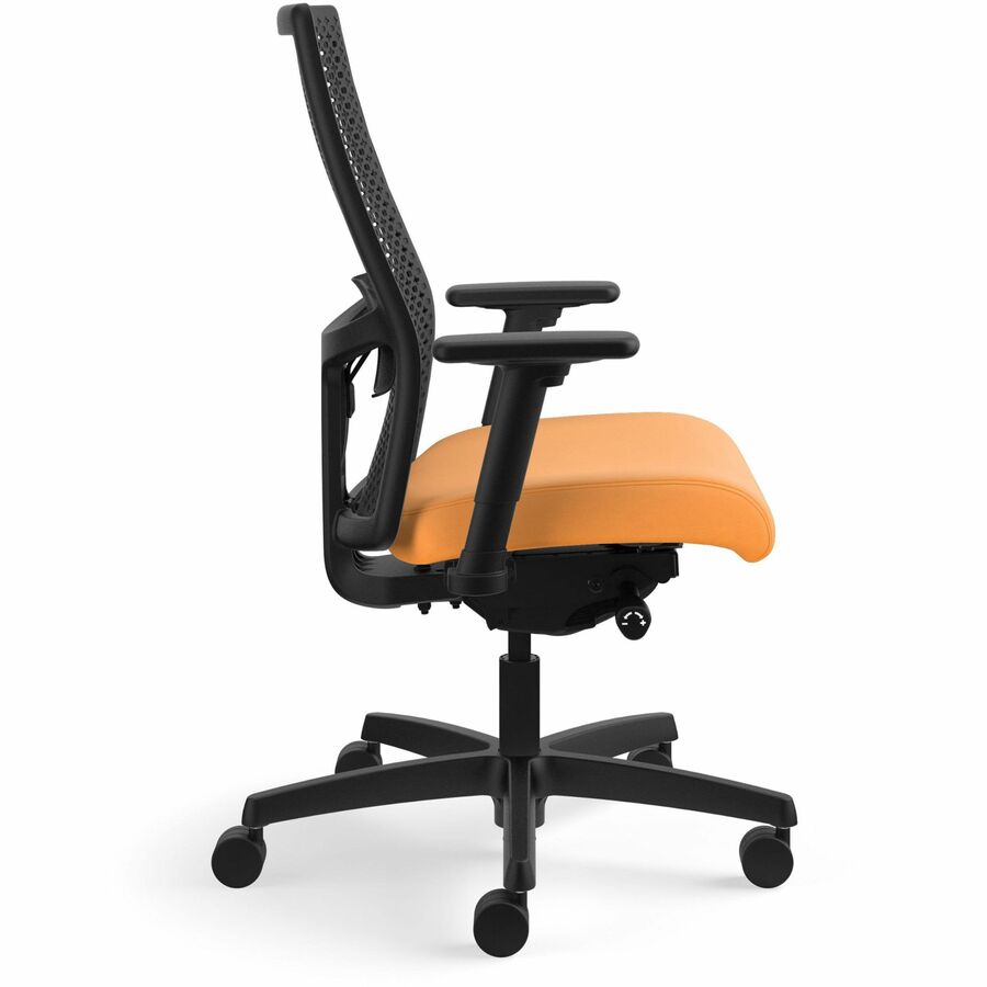 HON Ignition ReActiv Back Task Chair - Fabric Seat - Apricot Seat Color - Fabric Seat Material - Black Back Color - Mesh