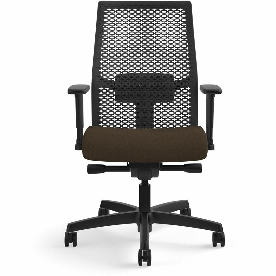 HON Ignition ReActiv Back Task Chair - Fabric Seat - Espresso Seat Color - Fabric Seat Material - Black Back Color - Mes