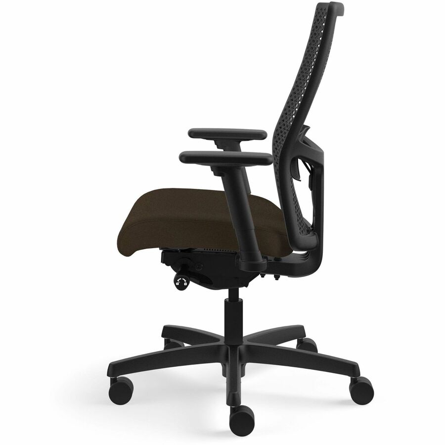 HON Ignition ReActiv Back Task Chair - Fabric Seat - Espresso Seat Color - Fabric Seat Material - Black Back Color - Mes