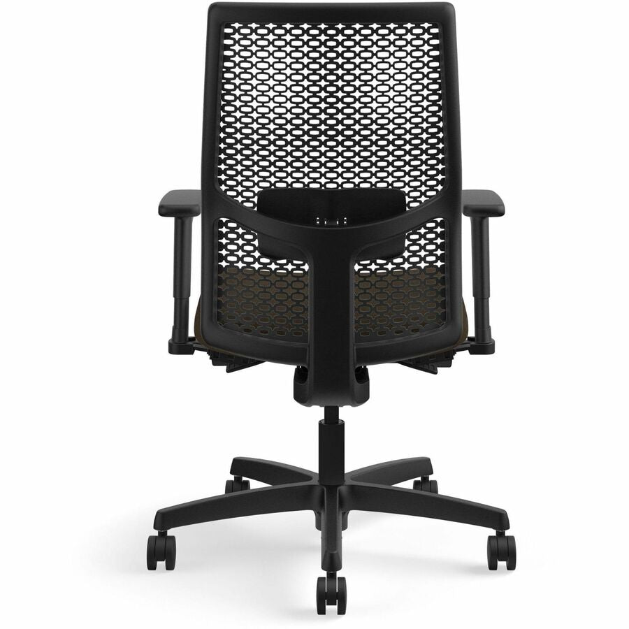 HON Ignition ReActiv Back Task Chair - Fabric Seat - Espresso Seat Color - Fabric Seat Material - Black Back Color - Mes