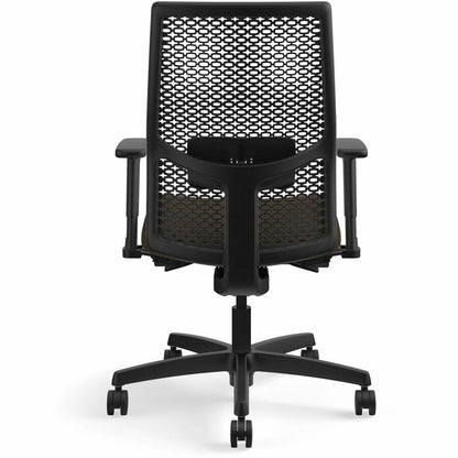 HON Ignition ReActiv Back Task Chair - Fabric Seat - Espresso Seat Color - Fabric Seat Material - Black Back Color - Mes