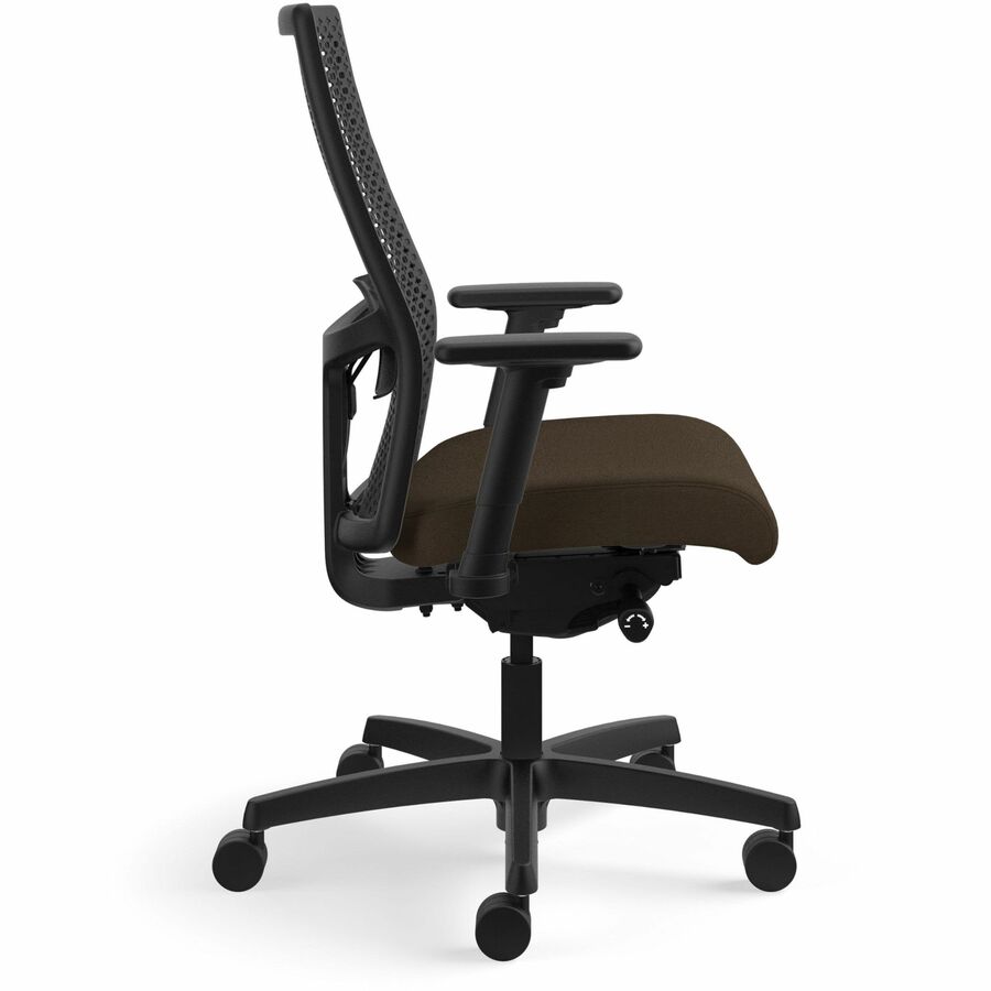 HON Ignition ReActiv Back Task Chair - Fabric Seat - Espresso Seat Color - Fabric Seat Material - Black Back Color - Mes
