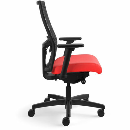 HON Ignition ReActiv Back Task Chair - Fabric Seat - Ruby Seat Color - Fabric Seat Material - Black Back Color - Mesh Ba