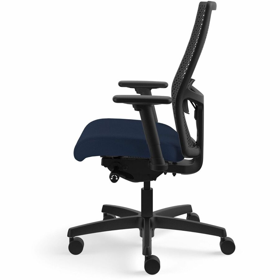 HON Ignition ReActiv Back Task Chair - Fabric Seat - Navy Seat Color - Fabric Seat Material - Black Back Color - Mesh Ba