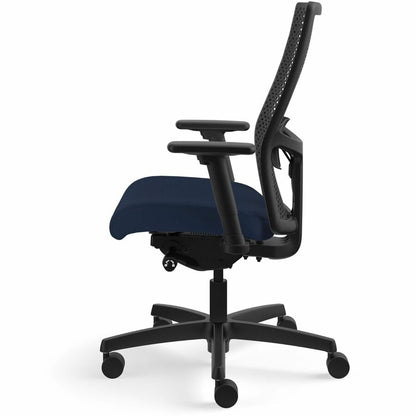 HON Ignition ReActiv Back Task Chair - Fabric Seat - Navy Seat Color - Fabric Seat Material - Black Back Color - Mesh Ba