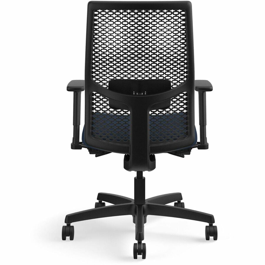 HON Ignition ReActiv Back Task Chair - Fabric Seat - Navy Seat Color - Fabric Seat Material - Black Back Color - Mesh Ba