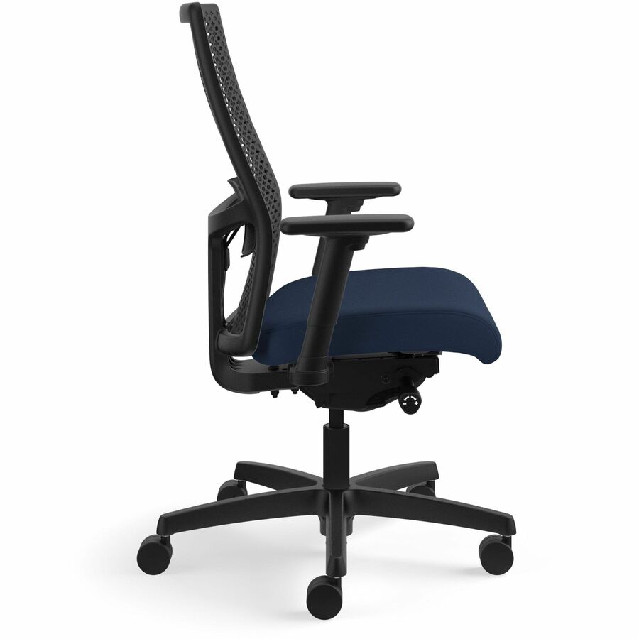 HON Ignition ReActiv Back Task Chair - Fabric Seat - Navy Seat Color - Fabric Seat Material - Black Back Color - Mesh Ba