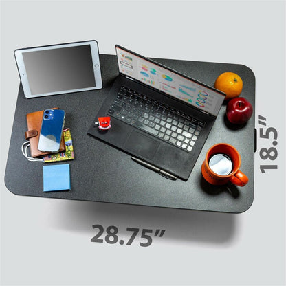 Victor Laptop Desk Riser - 28.70" Width x 18.50" Depth - Desk - Black - 1 Each