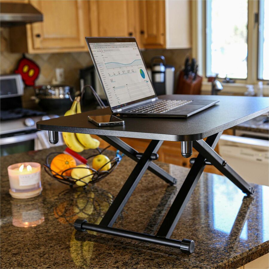 Victor Laptop Desk Riser - 28.70" Width x 18.50" Depth - Desk - Black - 1 Each