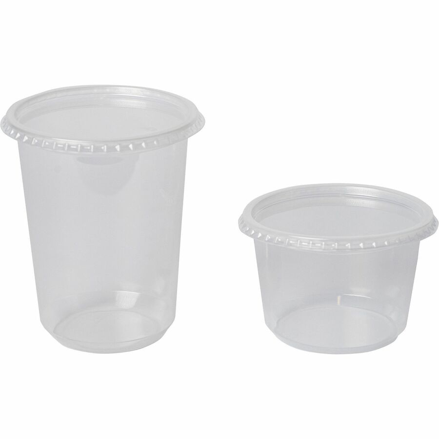BluTable 32 oz Round Deli Tub Containers - Food, Food Storage - Microwave Safe - Clear - Round - 500 / Carton