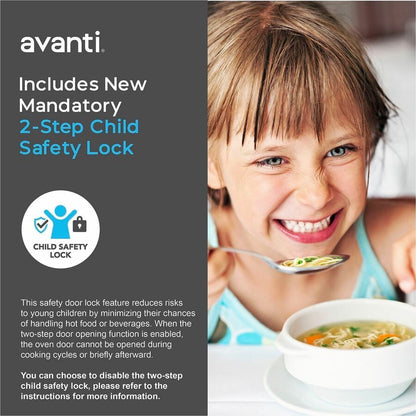Avanti Microwave Oven - 1.1 ft³ Capacity - Microwave - 10 Power Levels - 1000 W Microwave Power - 120 V AC - FuseStainle