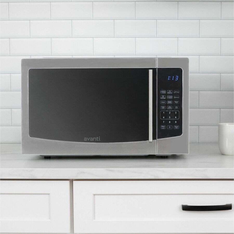 Avanti Microwave Oven - 1.1 ft³ Capacity - Microwave - 10 Power Levels - 1000 W Microwave Power - 120 V AC - FuseStainle