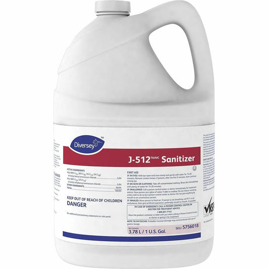 Diversey J-512 Sanitizer - For Hard Surface, Nonporous Surface, Restaurant, Bar, Institutional, Commercial Sink - Concen