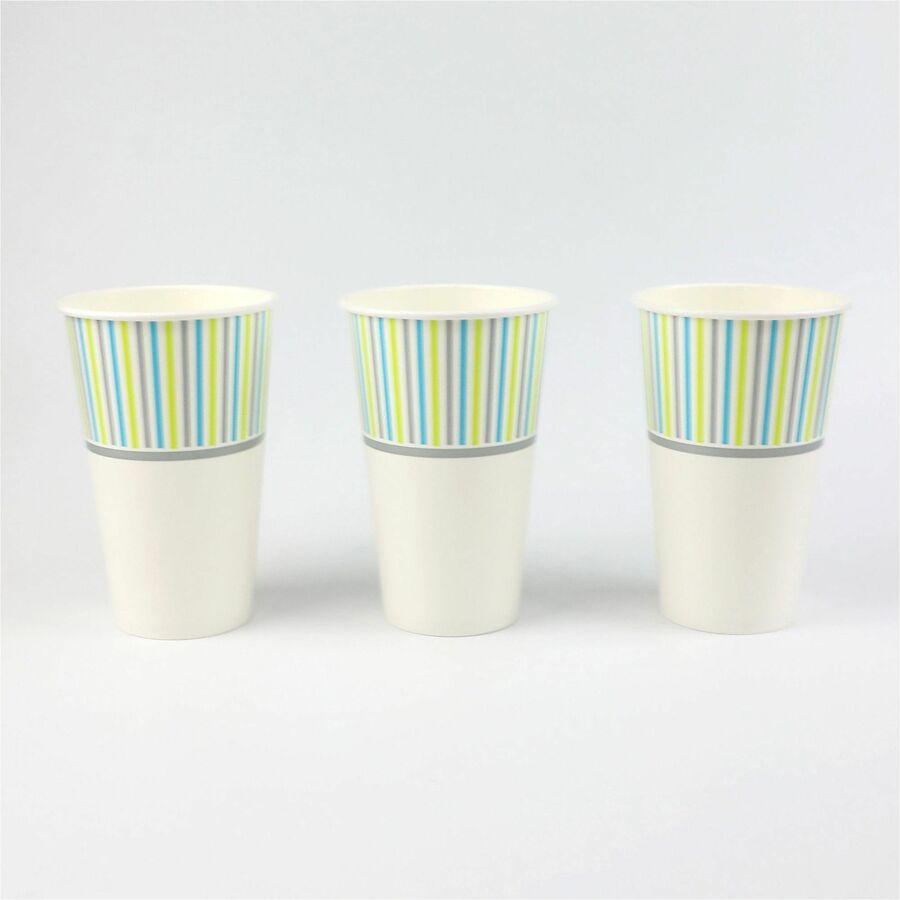 Genuine Joe 16 oz Cold Cups - 16 fl oz - White - Paper - Cold, Beverage - 50/Pack - 20 / Carton