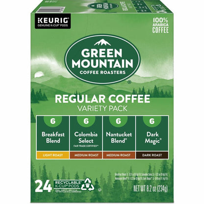 Green Mountain Coffee Roasters® K-Cup Regular Coffee Variety Pack - Compatible with Keurig Brewer - Light/Medium/Dark - 