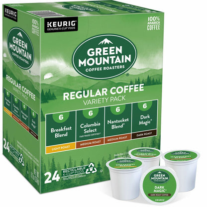 Green Mountain Coffee Roasters® K-Cup Regular Coffee Variety Pack - Compatible with Keurig Brewer - Light/Medium/Dark - 
