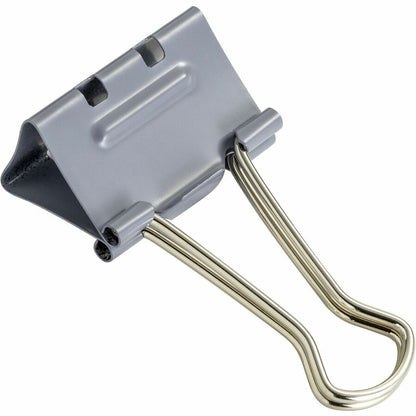 Officemate Binder Clip - Medium - 4.8" Length x 2.4" Width - 0.63" Size Capacity - for Binder - Gray - 12 / Box