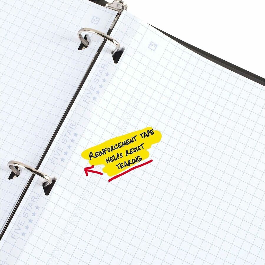 Five Star Reinforced Graph-Ruled Filler Paper - 80 Pages - Ruled Margin - Letter - 8 1/2" x 11" Sheet Size - White Paper
