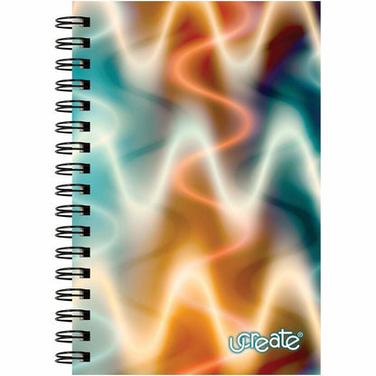 Pacon Fashion Sketch Book - 75 Pages - Spiral - 120 g/m² Grammage - 9" x 6" Sheet Size - Neon Neon Abstract Cover - 1 Ea