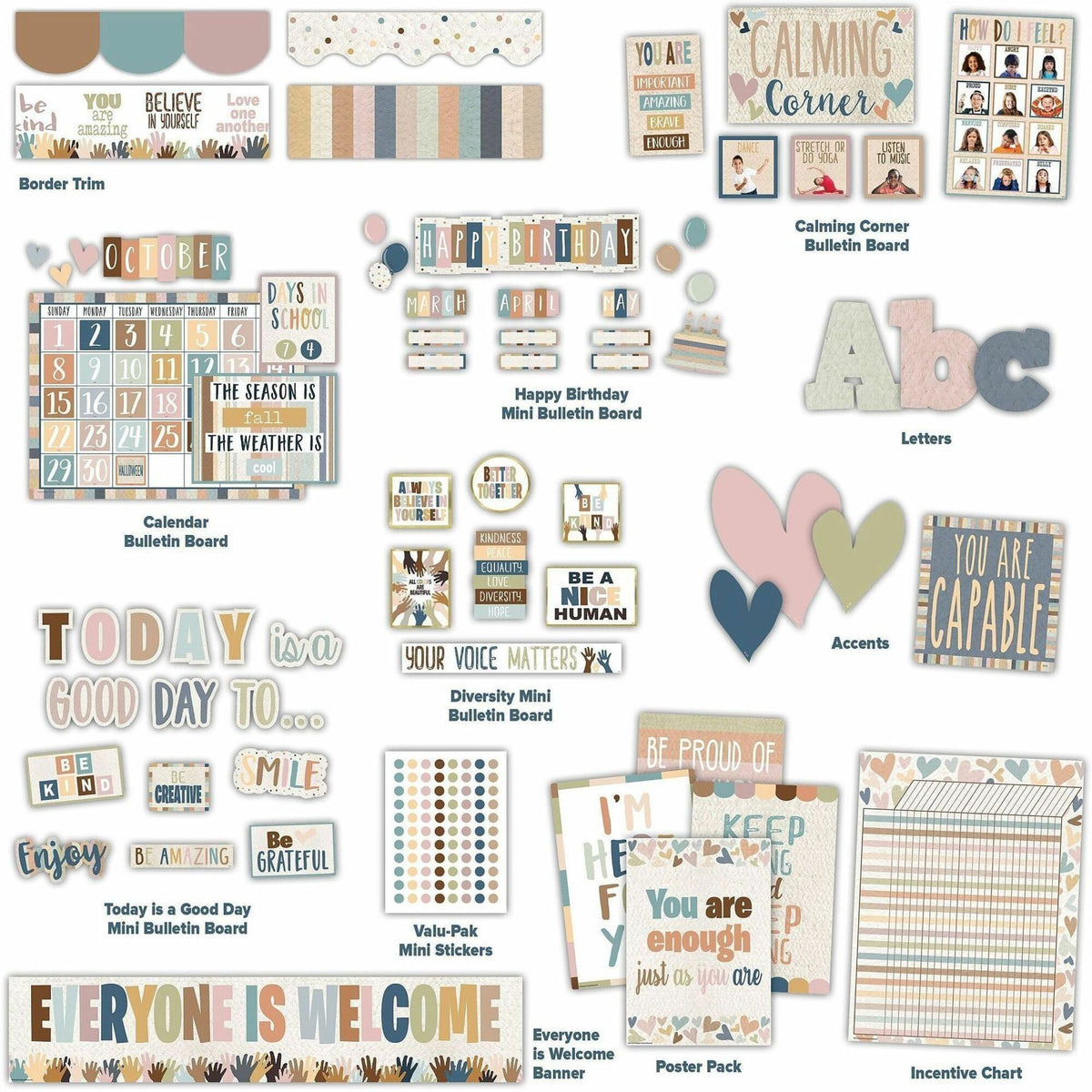 Teacher Created Resources Everyone is Welcome Decor Set - Multi - 1 Set