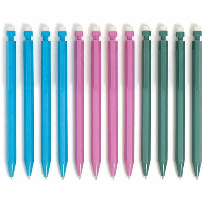 U Brands U-Eco Speckled Hex Mechanical Pencils - 0.7 mm Green, Pink, Blue, Gray Lead - HB/#2 - Refillable - Green, Pink,