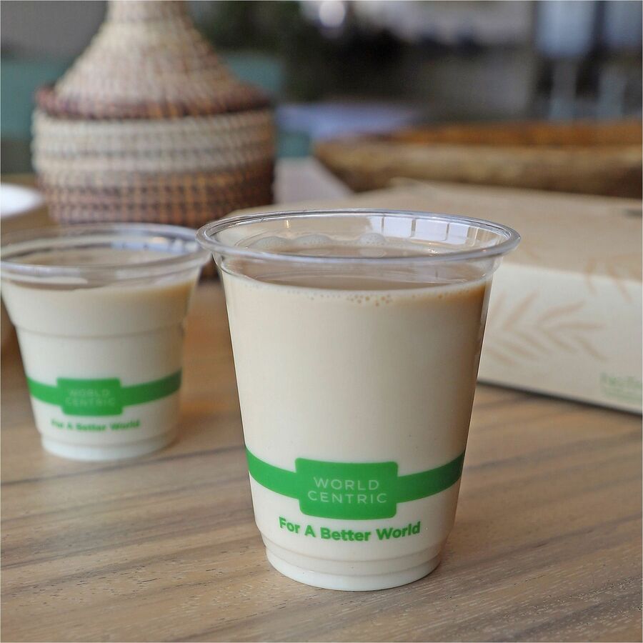 World Centric Compostable Clear Cold Cups - 7 fl oz - Clear - Polylactic Acid (PLA) - 2000 / Carton