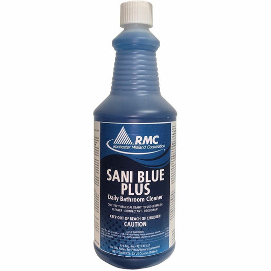 RMC Sani Blue Plus Bathroom Cleaner - Ready-To-Use - 32 fl oz (1 quart) - 11 pH - Disinfectant, Deodorize, Bactericide, 