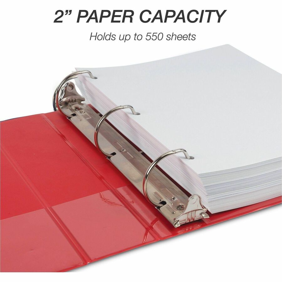 Samsill Durable Three-Ring View Binder - 2" Binder Capacity - 475 Sheet Capacity - 3 Ring - Fastener: D-Ring - Pocket: 2