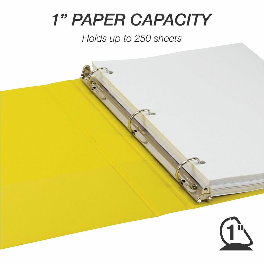 Samsill Durable Three-Ring View Binder - 1" Binder Capacity - 225 Sheet Capacity - 3 Ring - Fastener: D-Ring - Pocket: 2