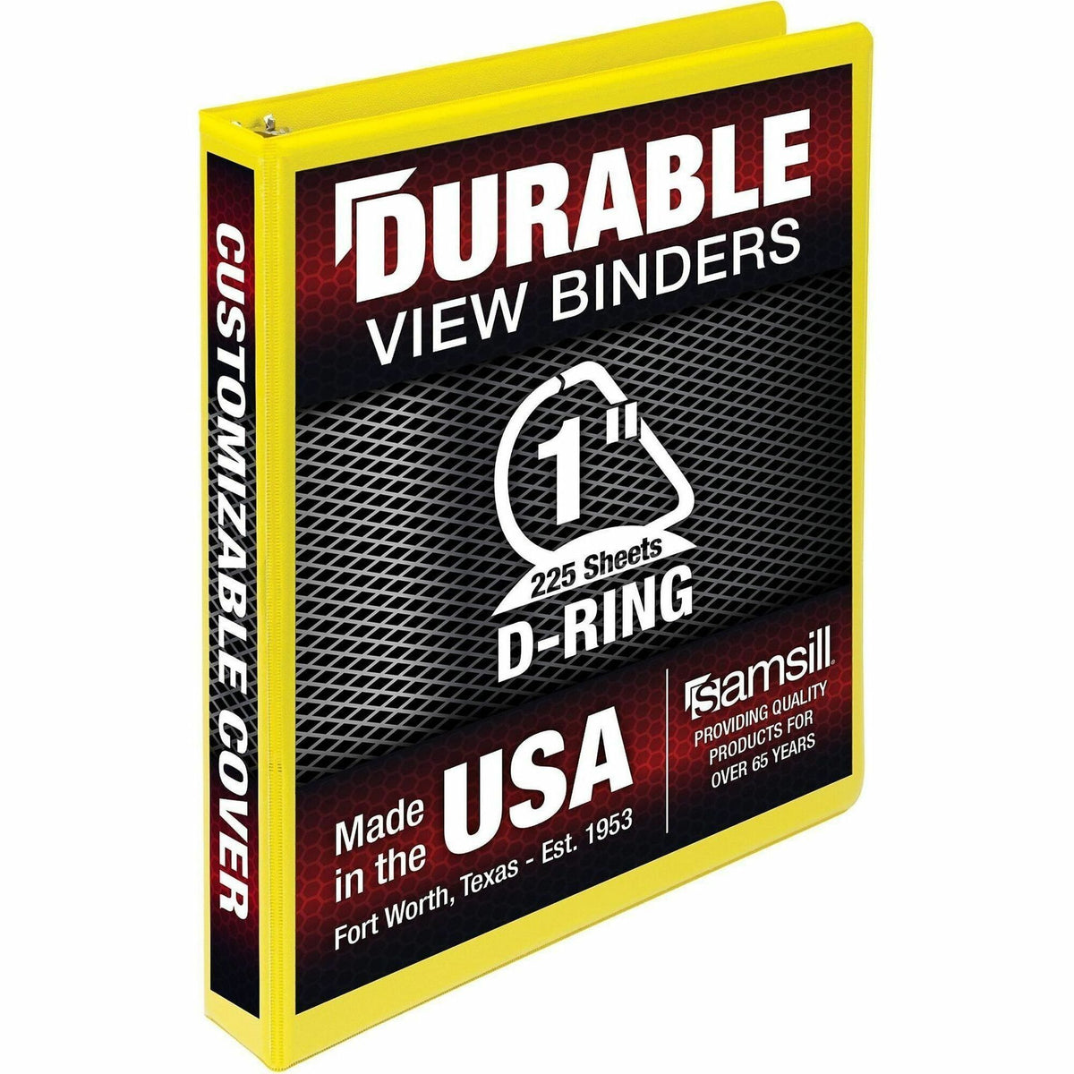 Samsill Durable Three-Ring View Binder - 1" Binder Capacity - 225 Sheet Capacity - 3 Ring - Fastener: D-Ring - Pocket: 2