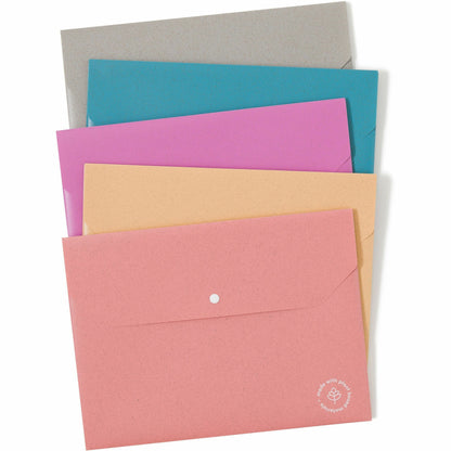 U Brands U-Eco Letter File Pocket - 8 1/2" x 11" - 1 Pocket - Poly - Assorted - 0% Recycled - 10 / Pack
