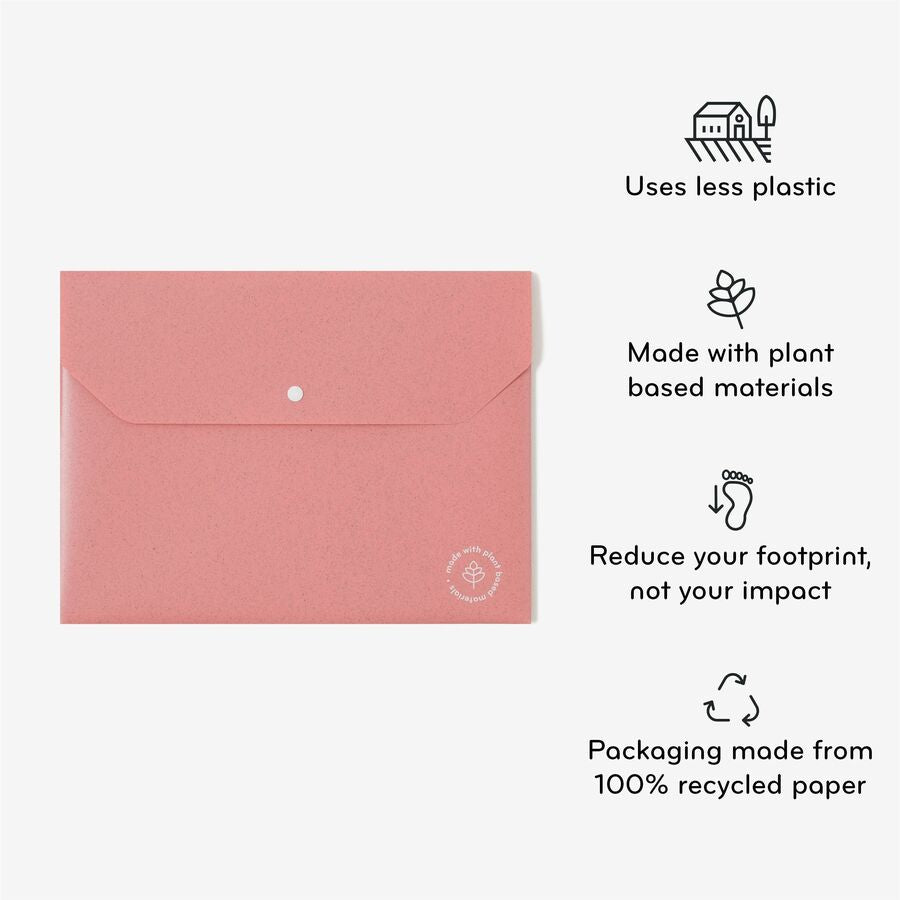 U Brands U-Eco Letter File Pocket - 8 1/2" x 11" - 1 Pocket - Poly - Assorted - 0% Recycled - 10 / Pack