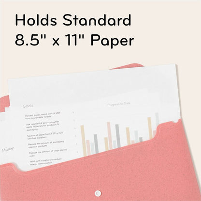 U Brands U-Eco Letter File Pocket - 8 1/2" x 11" - 1 Pocket - Poly - Assorted - 0% Recycled - 10 / Pack