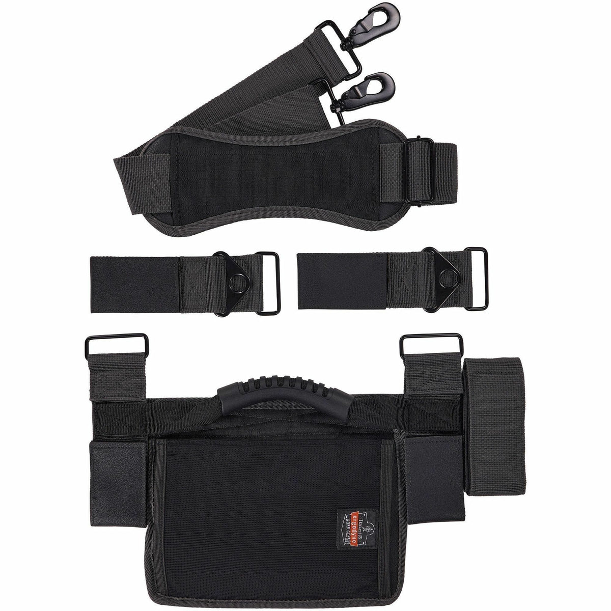 Ergodyne Arsenal Ladder Shoulder Lifting Strap - 100 lb Load Capacity - Hook & Loop Fastener Attachment - Black - 1 Each