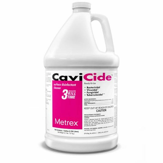 Metrex Cavicide Disinfectant Cleaner - Ready-To-Use - 128 fl oz (4 quart) - Refillable, Disinfectant - White - 4 / Carto