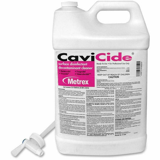 Metrex Cavicide Disinfectant Cleaner - Ready-To-Use - 320 fl oz (10 quart) - Refillable, Disinfectant - White - 2 / Cart